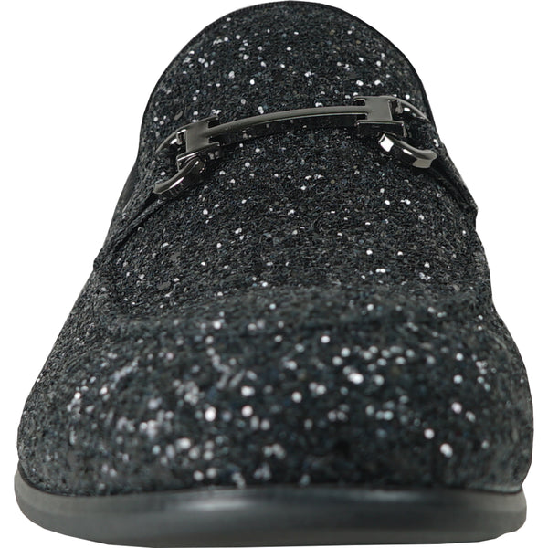 Black sparkly mens dress shoes best sale