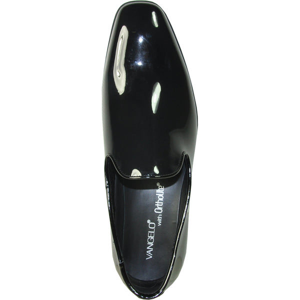Size 7.5 Fabian Couture Gloss Black Patent Like Tuxedo Shoes *Damaged  Closeout*